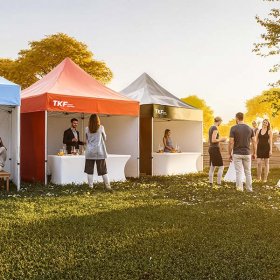 SLEVA 15 % na nůžkové stany s vlastním potiskem