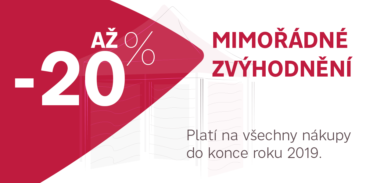 Až 20% sleva na nákup do konce roku 2019!