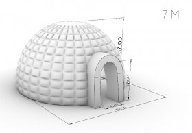 Nafukovací stan Iglú