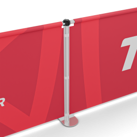 Vymezovací banner  na konstrukci 4Leaf